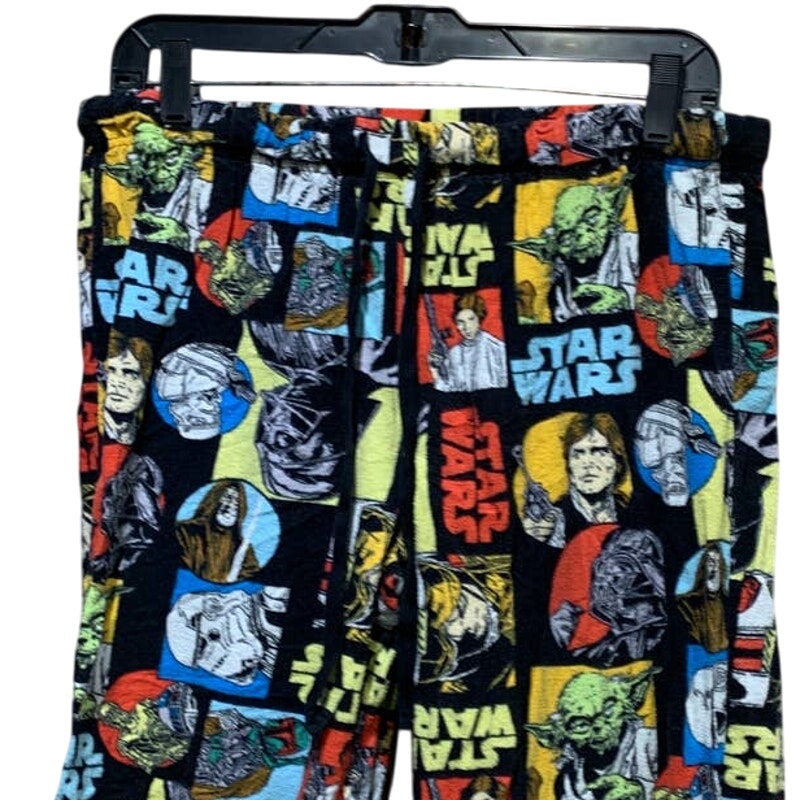 Disney Store Star Wars Mens Small Flannel Drawstring Sleepwear PJ Pajama Pants