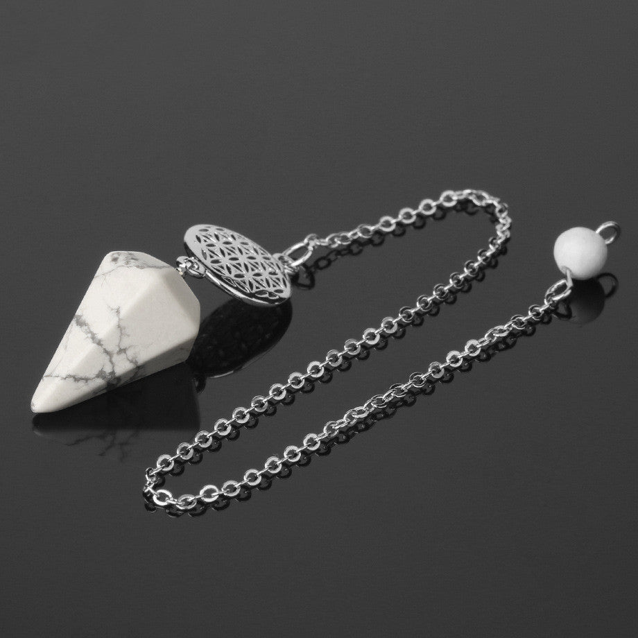 Semi-precious Stone Pendant Healing Crystal Point Pendulum Wicca Meditation Chakra