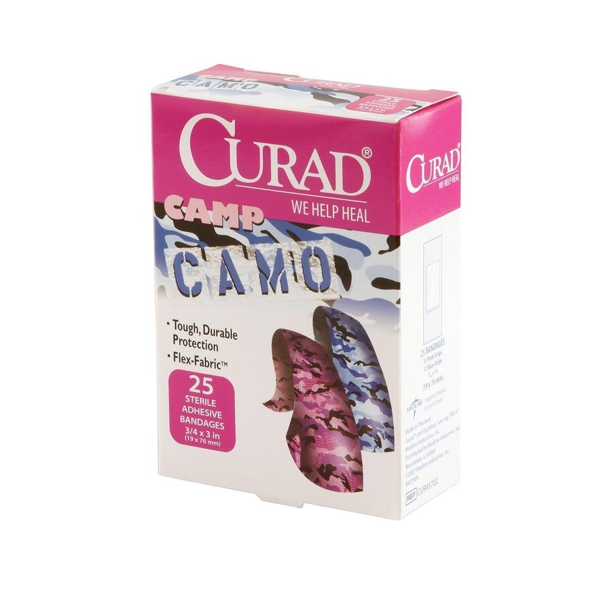 Curad Bandages, Adhesive, Camp Camo 25 ct