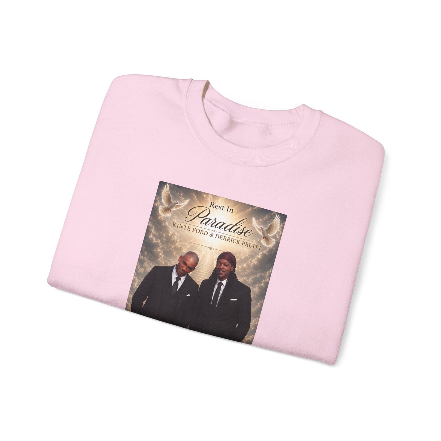 Crewneck Sweatshirt — 'Back to Paradise' Memorial Portrait Design