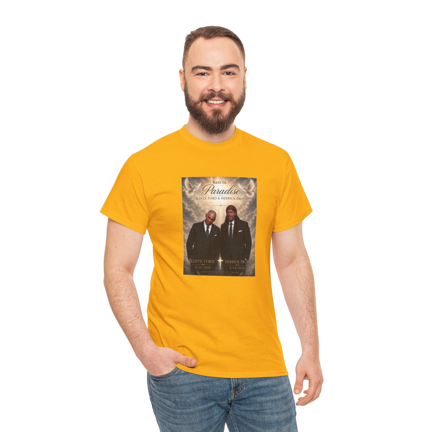Memorial Tribute Tee — "Rest in Paradise" Funeral Remembrance Shirt