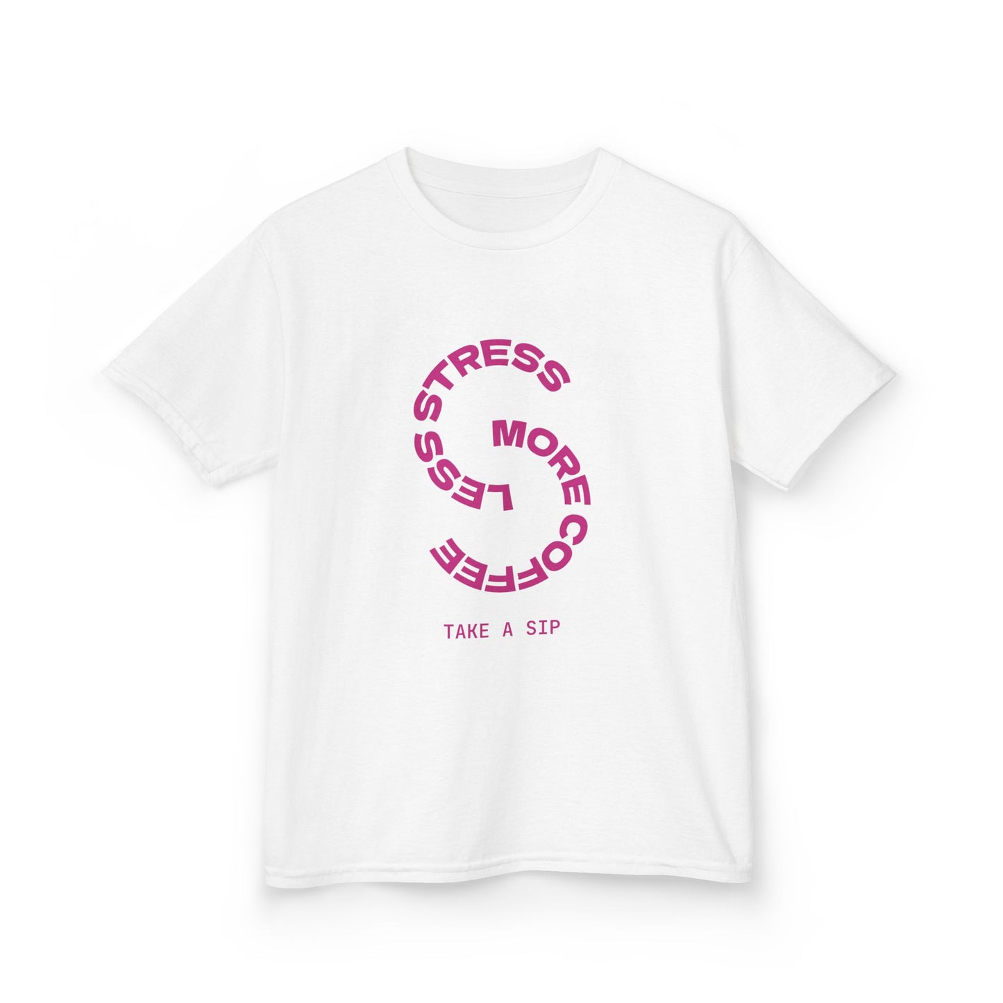 Kids' Coffee Vibes Tee - 'Less Stress, More Coffee'