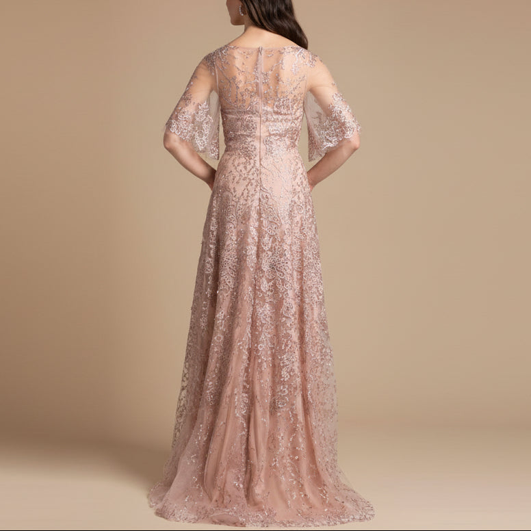 Lara 33277 - Cape Sleeve Mother's Gown
