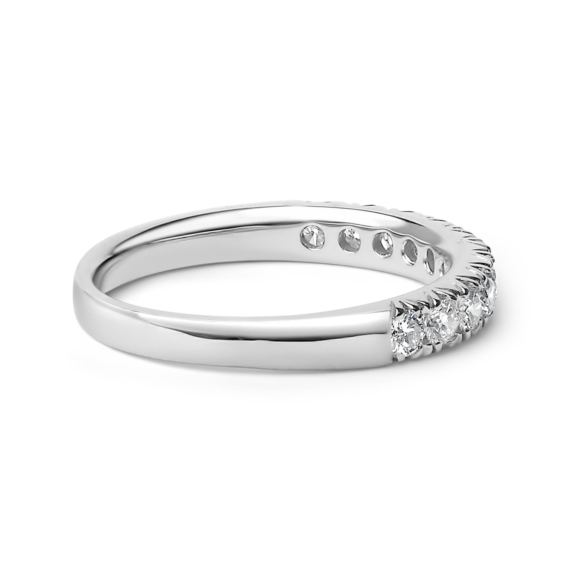 14K Gold 1/2 Cttw Round Diamond 11 Stone Classic Band-3