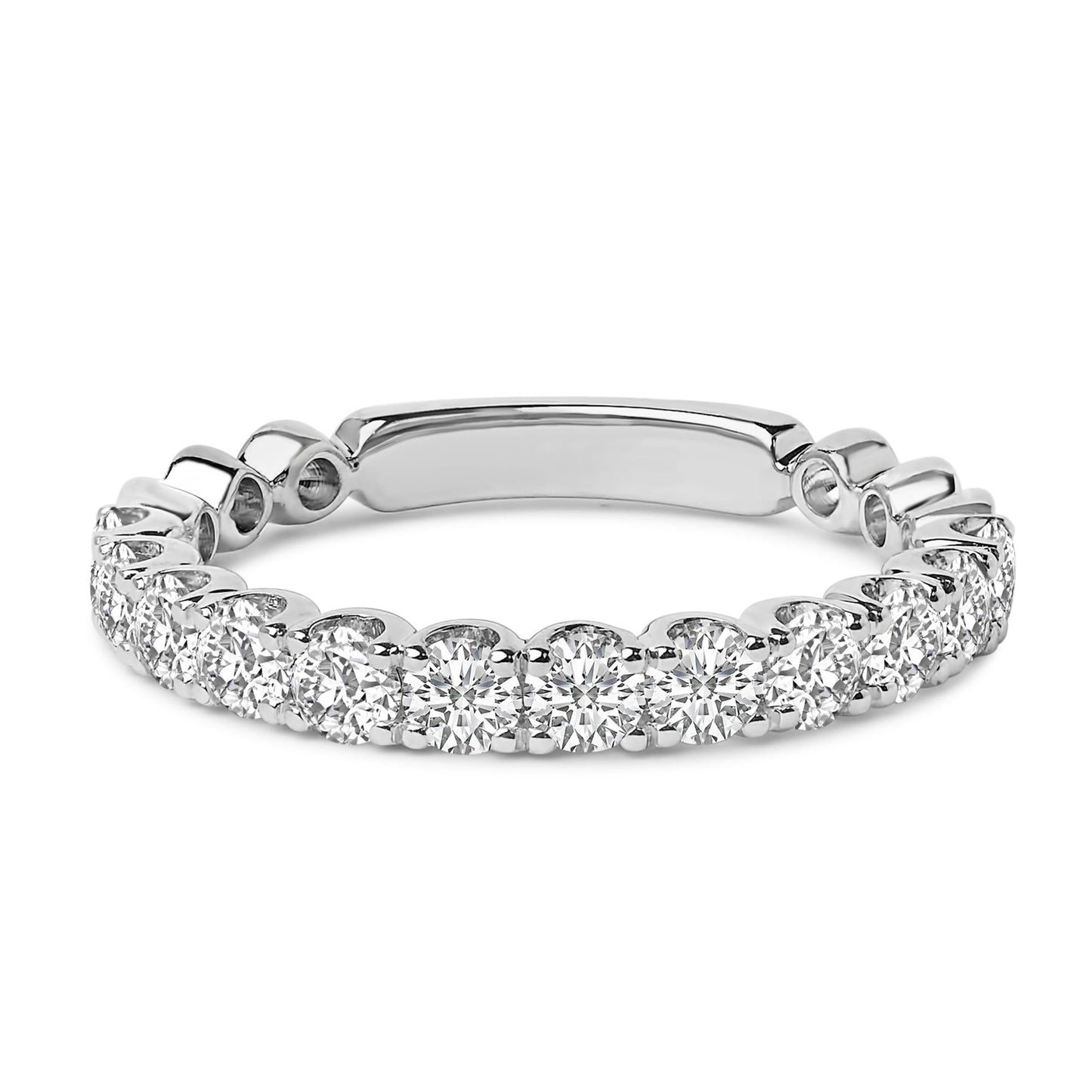 14K Gold 1.00 Cttw Round Diamond Prong Set Wedding Band-1