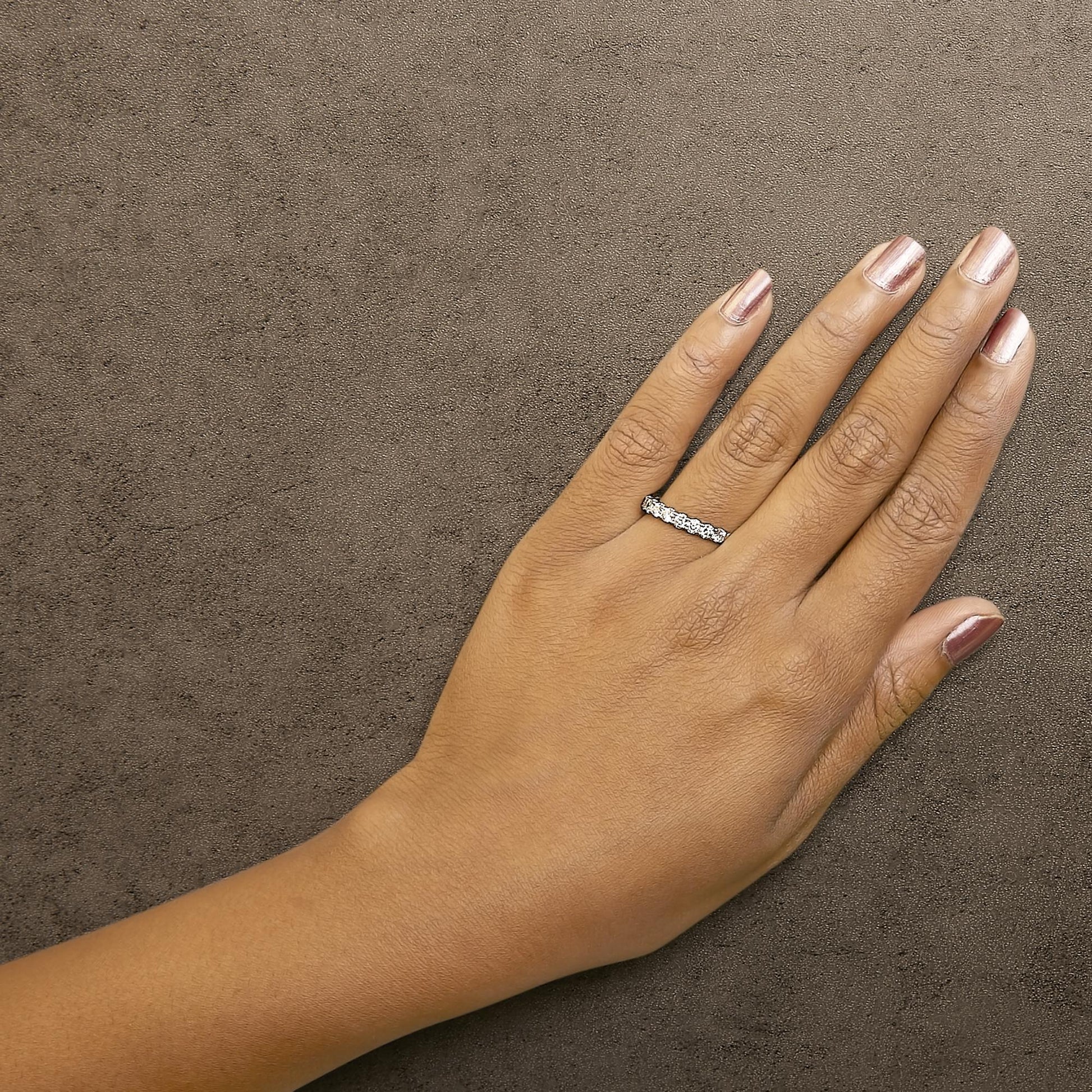 14K Gold 1.00 Cttw Round Diamond Prong Set Wedding Band-4
