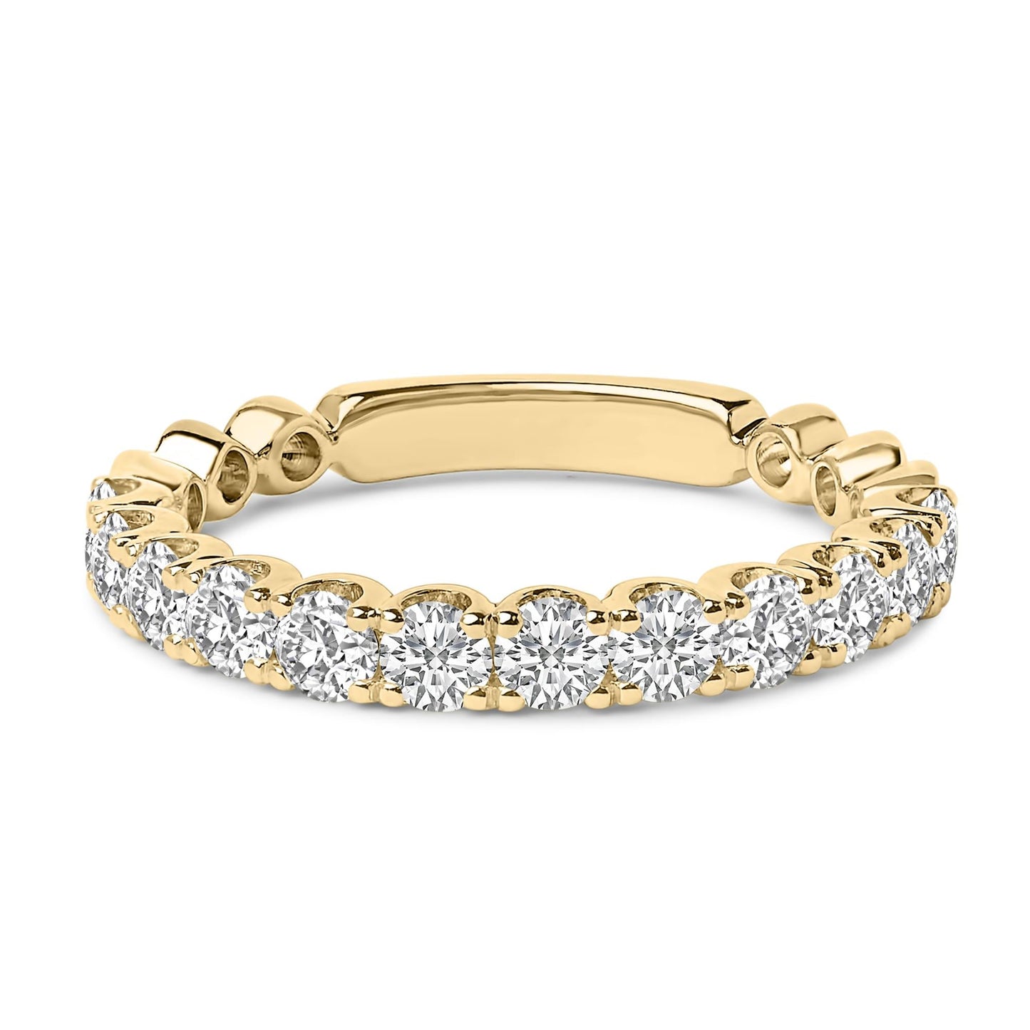 14K Gold 1.00 Cttw Round Diamond Prong Set Wedding Band-0