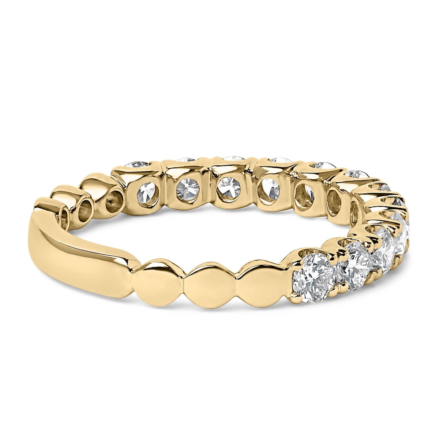 14K Gold 1.00 Cttw Round Diamond Prong Set Wedding Band-2