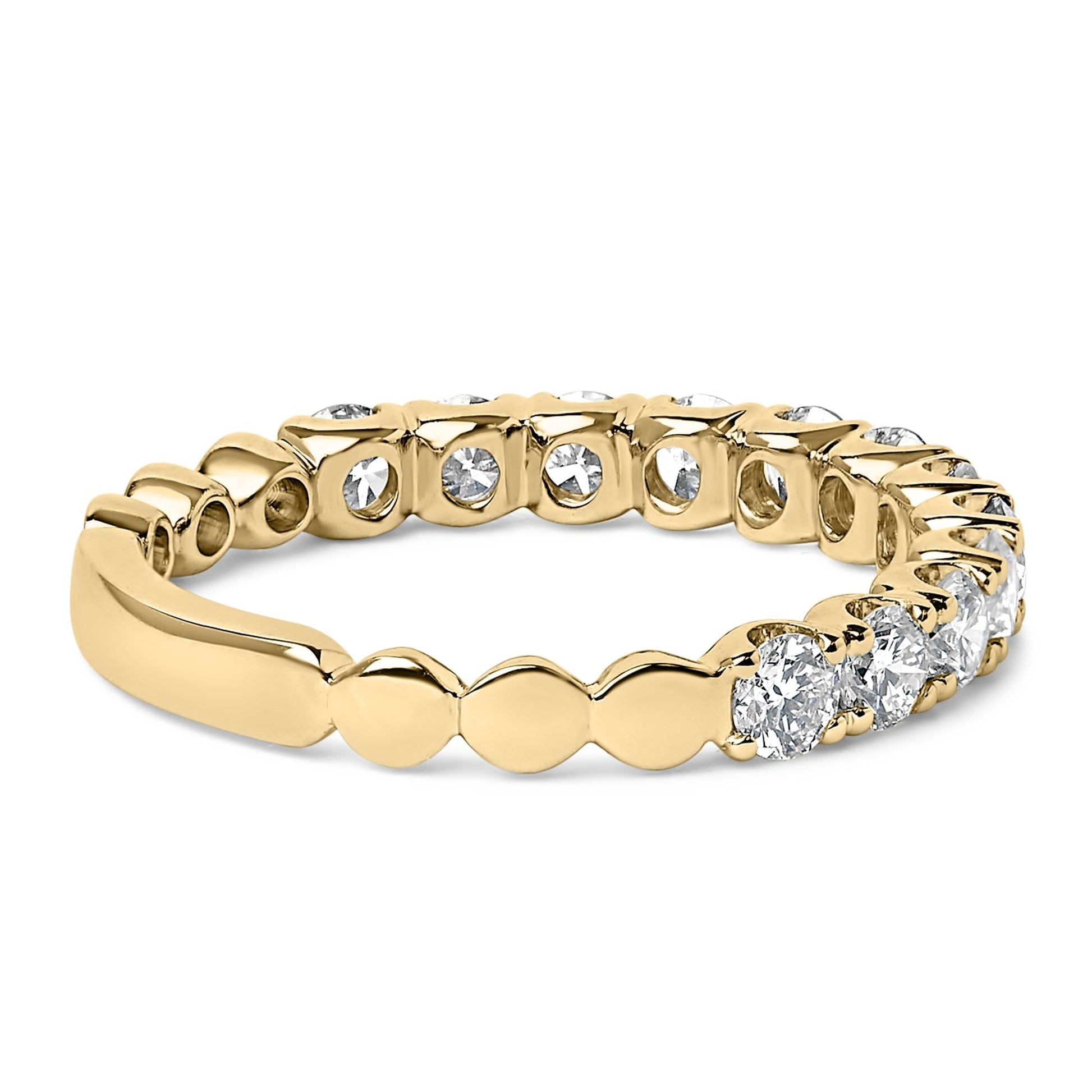 14K Gold 1.00 Cttw Round Diamond Prong Set Wedding Band-2
