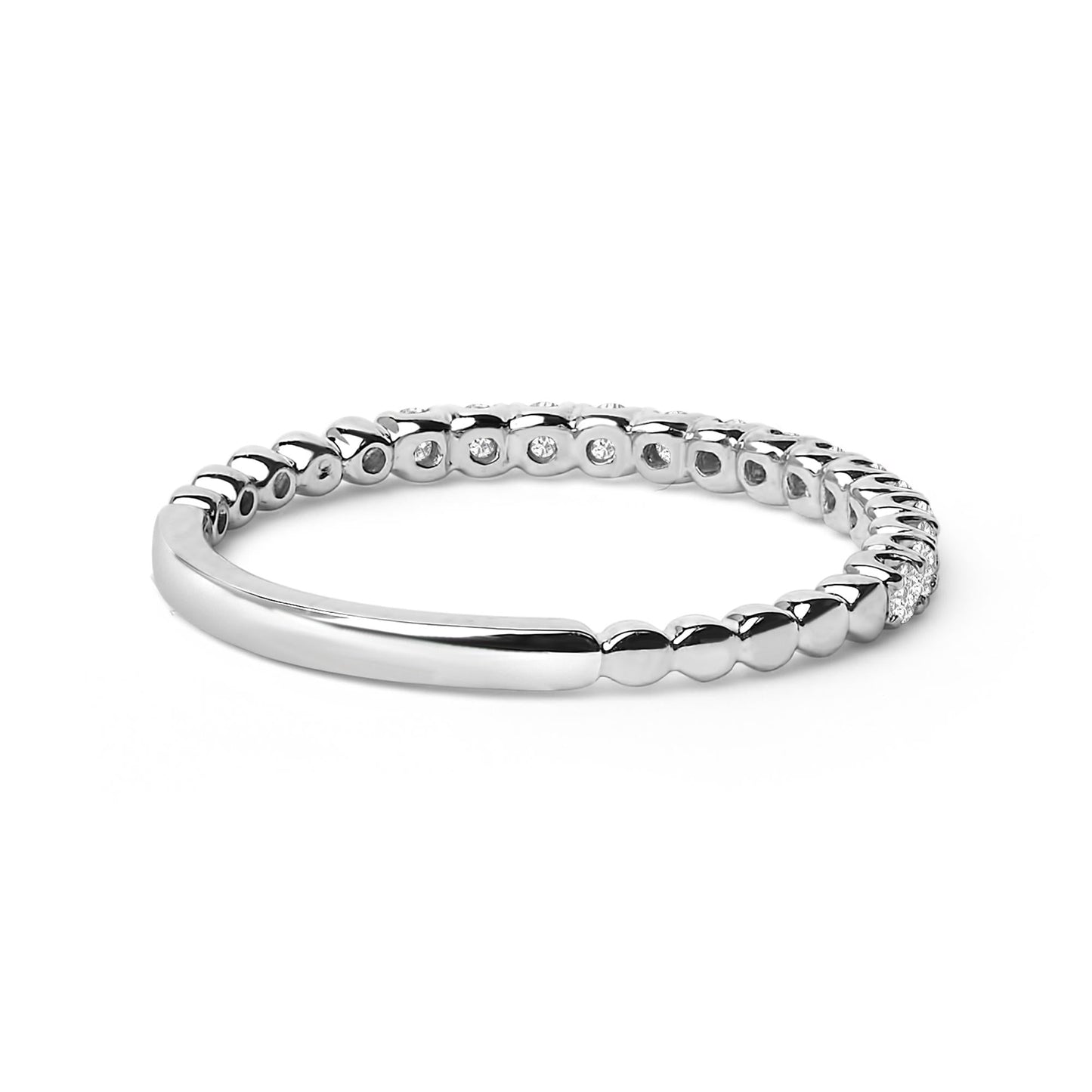 14K Gold 1/4 Cttw Round Diamond Prong Set Wedding Band-3