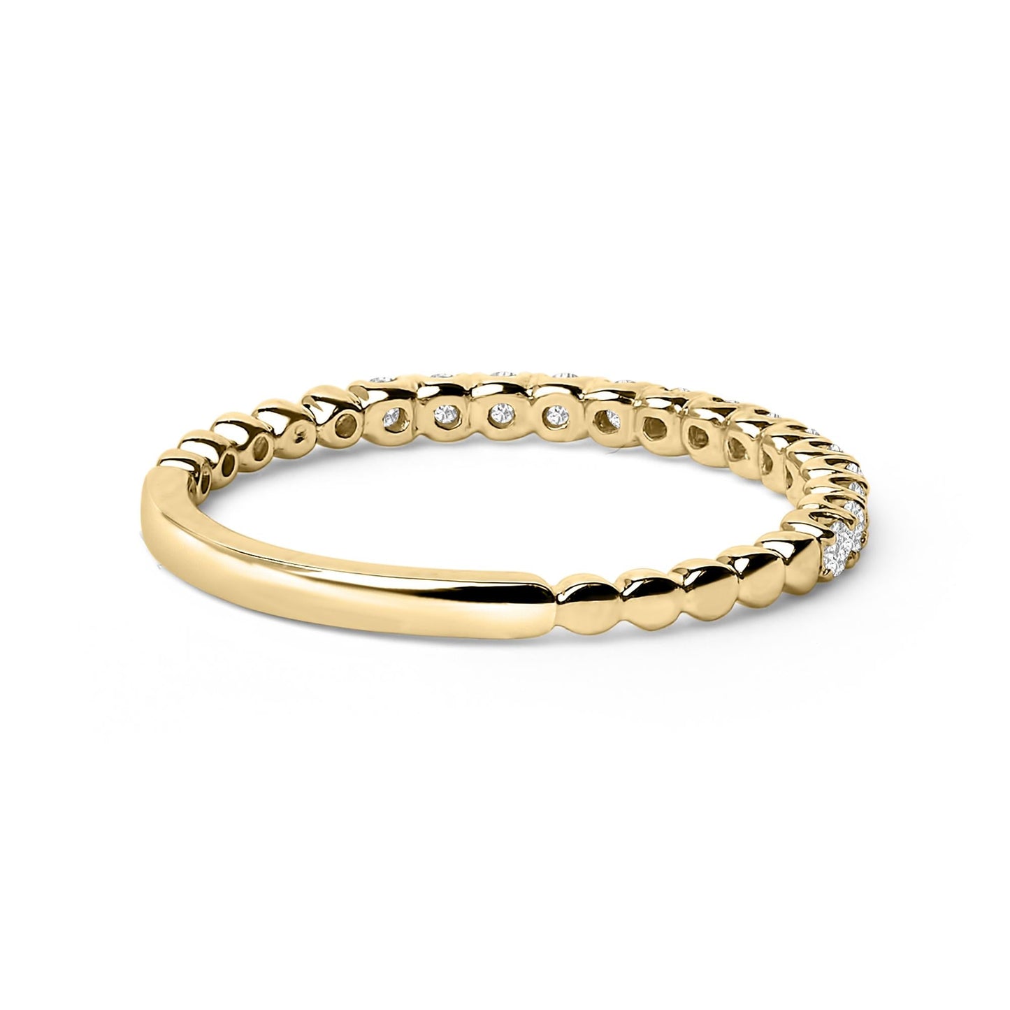 14K Gold 1/4 Cttw Round Diamond Prong Set Wedding Band-2