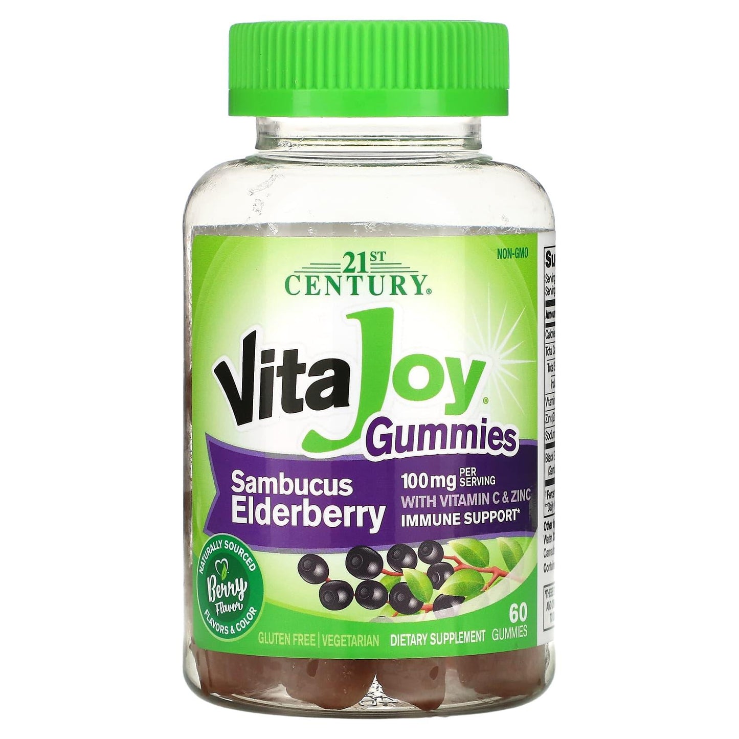 21st Century VitaJoy Gummies: Sambucus Elderberry (60 Vegetarian Gummies)