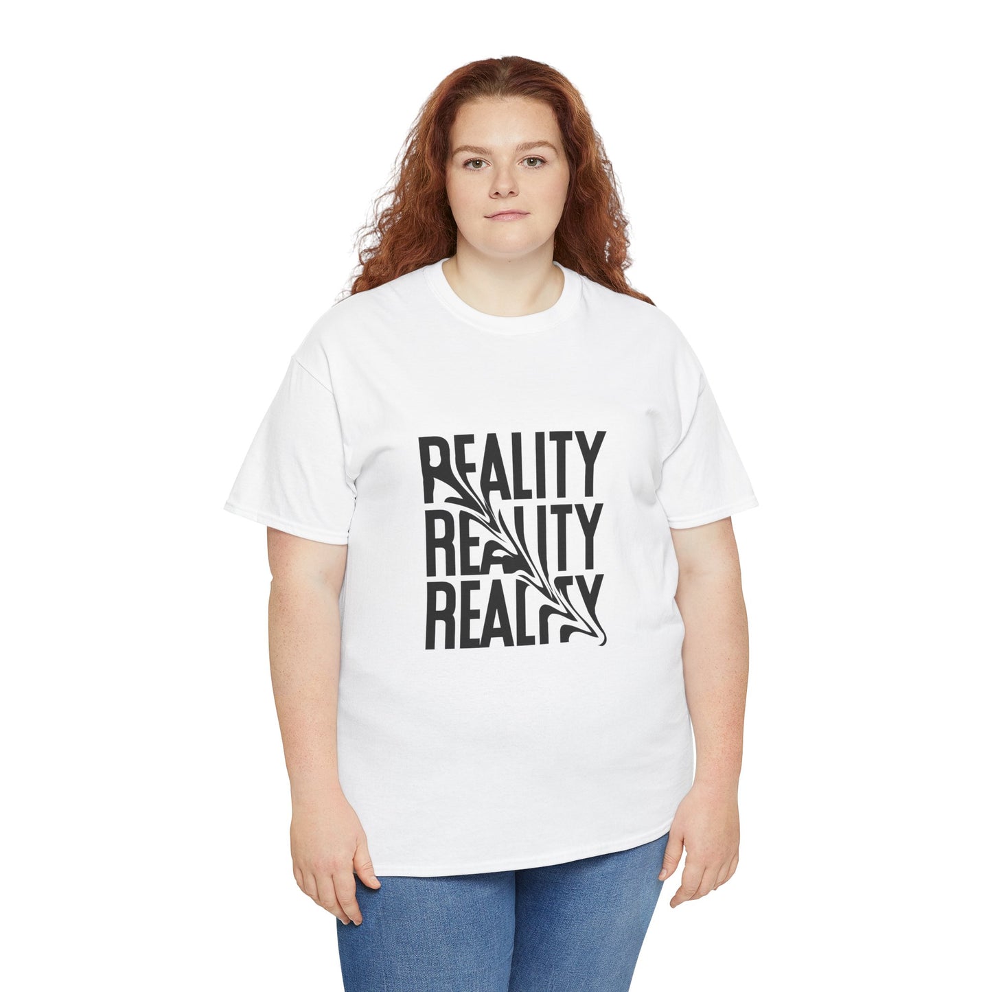 Reality Unisex Heavy Cotton Tee - Trendy Graphic Shirt, Casual Wear, Gift for Friends, Everyday Style, Unique Statement Top