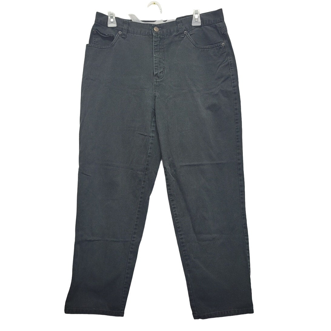 Bill Blass Womens 12 100% Cotton Easy Fit Straight Cut Multi Pocket Denim Jeans