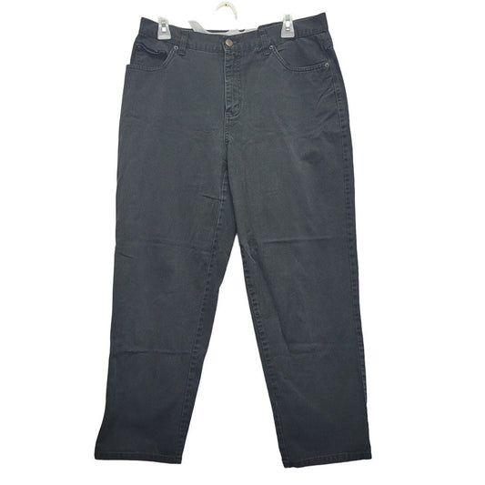 Bill Blass Womens 12 100% Cotton Easy Fit Straight Cut Multi Pocket Denim Jeans
