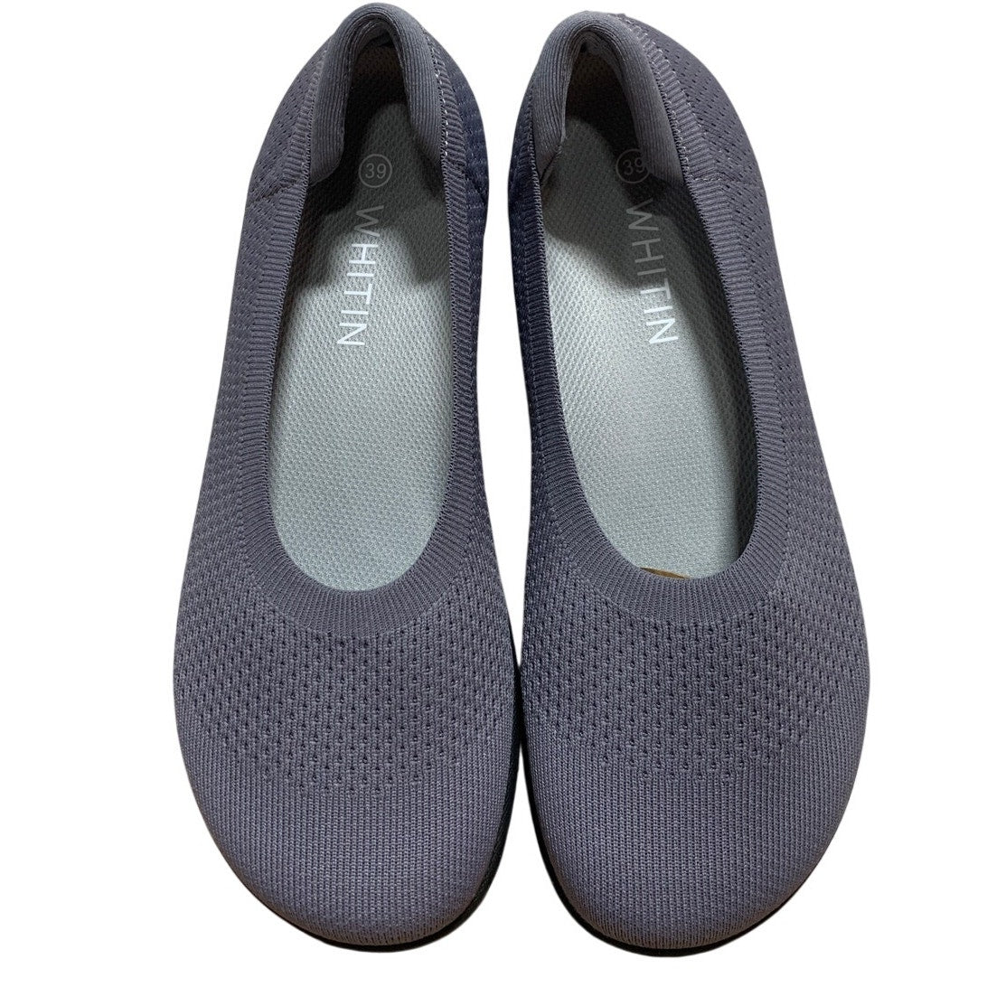 Whitin Womens Size 8 Gray Mesh Ballet Flats Closed Round Toe Slip On Shoes