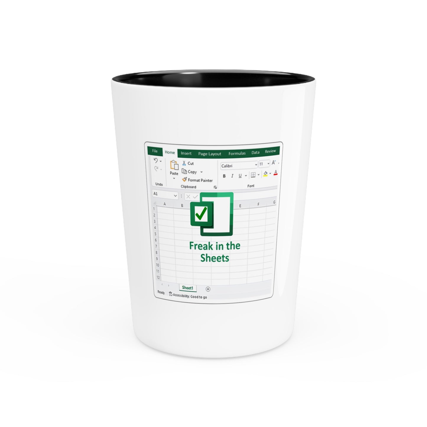 Office Humor Shot Glass - Perfect Gift for Spreadsheet Lovers, Office Party Supplies, Funny Drinkware