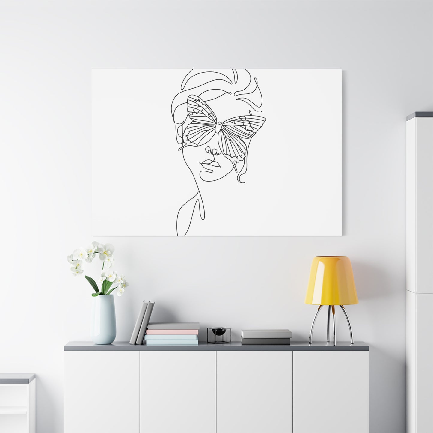 Minimalist Butterfly Canvas Art, Modern Home Decor, Gift for Nature Lovers, Wall Art for Women, Inspirational Wall Art