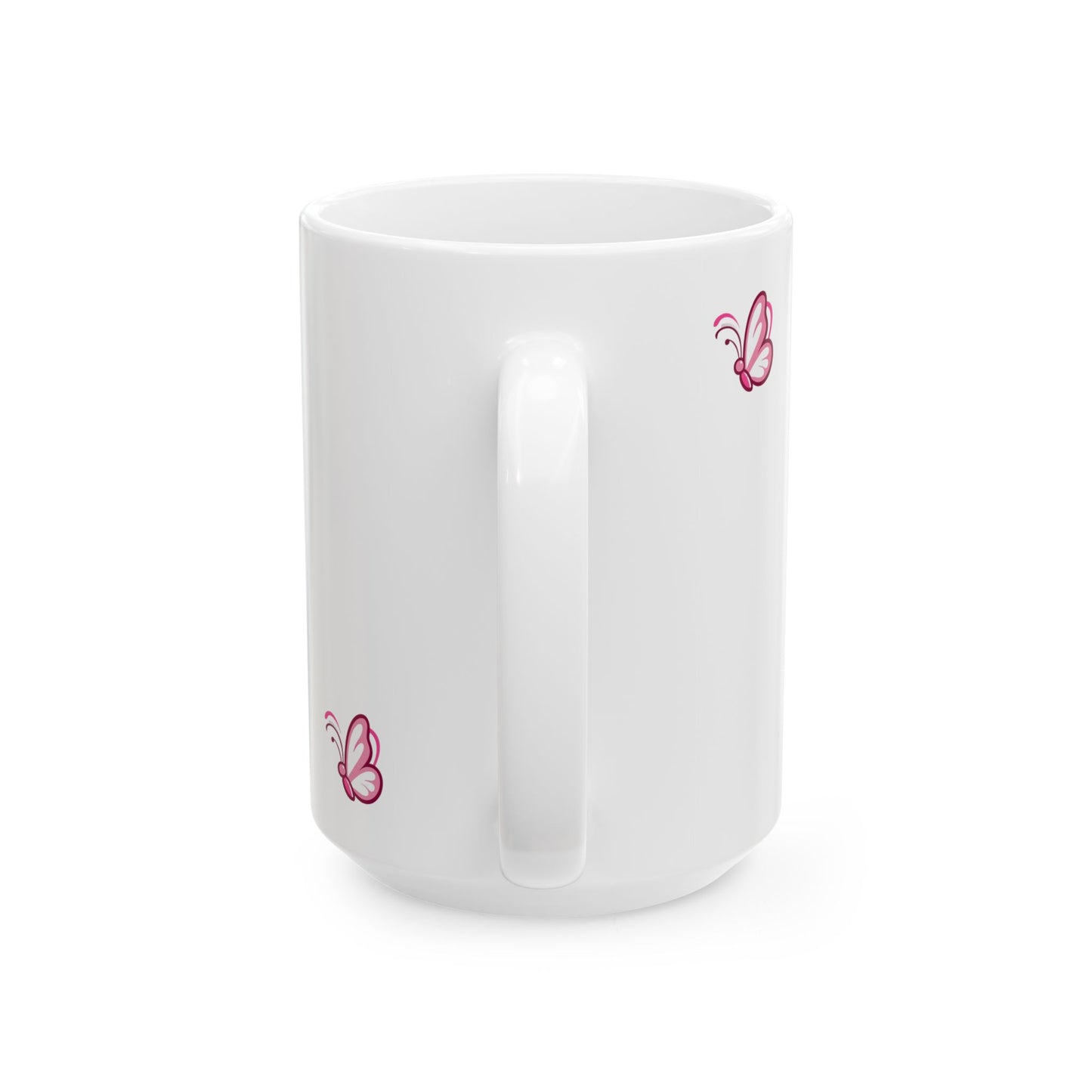 Elegant Butterfly Woman Line Art Ceramic Mug with Butterfly Accents, Perfect Gift for Coffee Lovers, Home Decor, Mother's Day, Self-Care