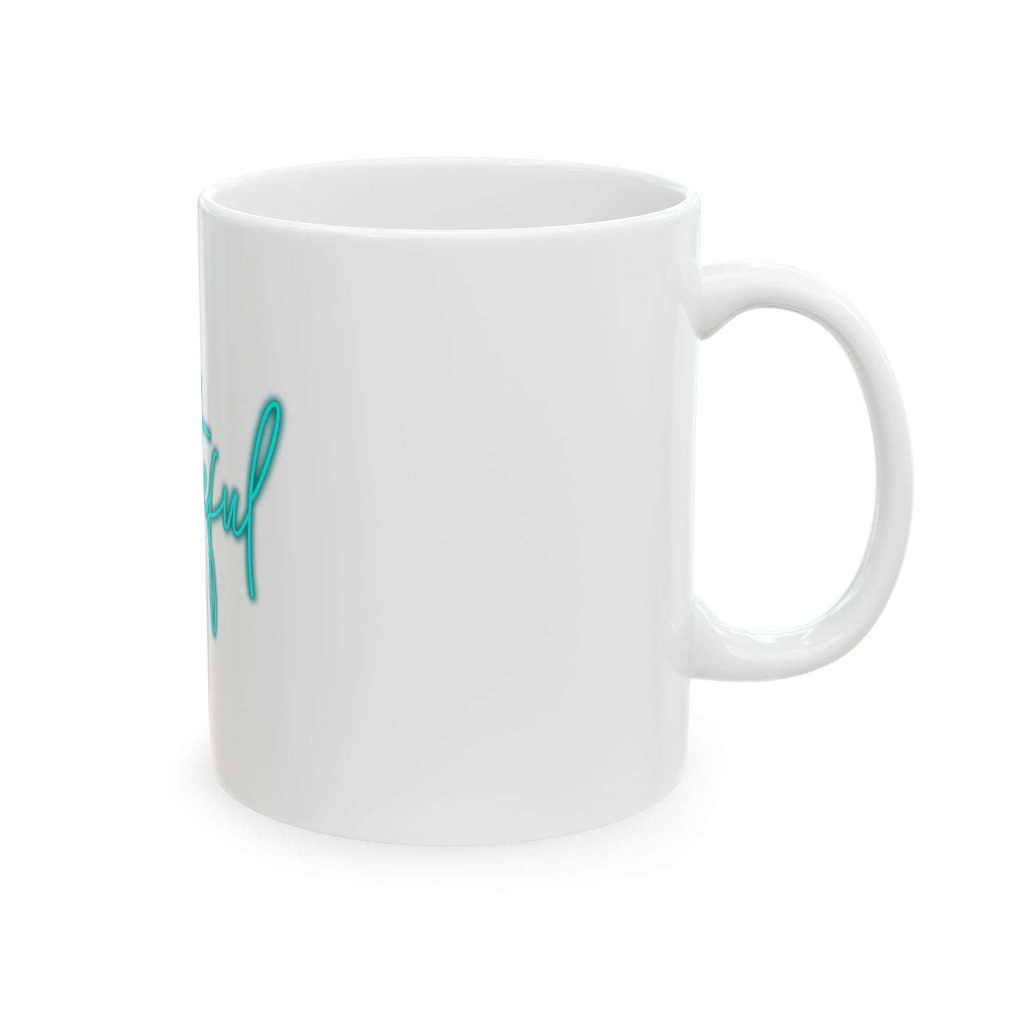 Grateful Ceramic Mug - Perfect Gift for Coffee Lovers, Inspirational Drinkware, Home Office Decor, Self-Care Reminder, Housewarming Gift