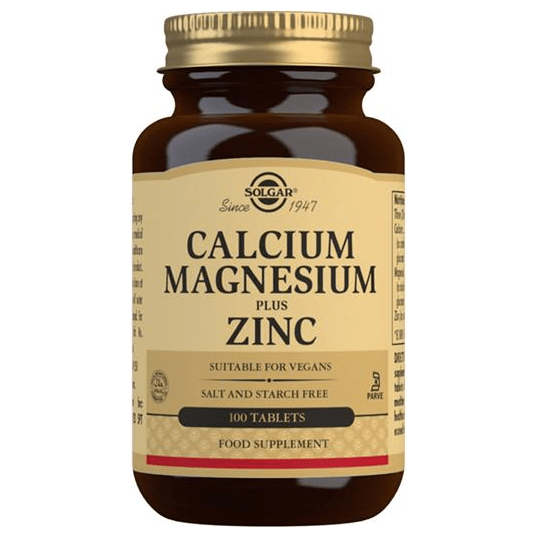 Solgar Calcium Magnesium plus Zinc 100 Tablets