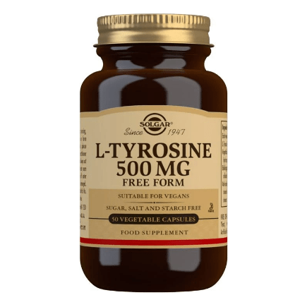 Solgar L-Tyrosine 500mg 50 Vegetable Capsules