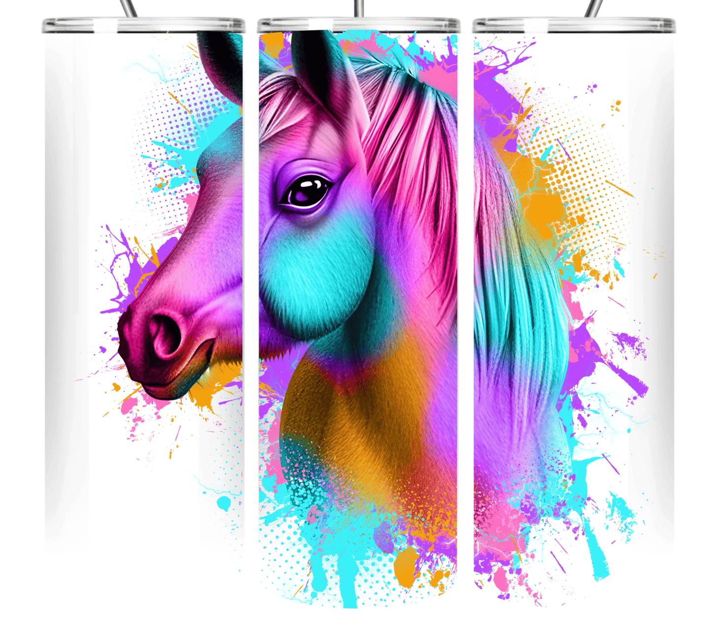 Neon Splash Art Animal Collection 20 oz Tumbler