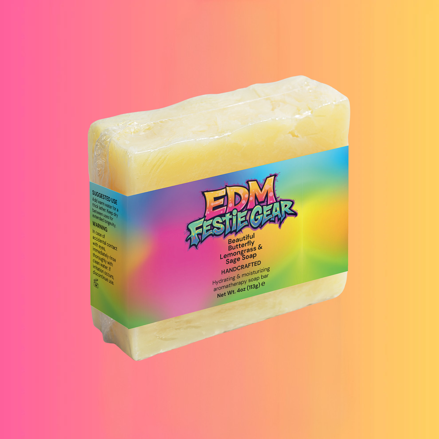 Stunning Butterfly Lemongrass & Sage Festival Soap for Ravers