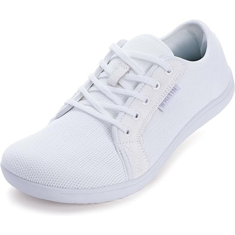 Whitin Mens Size 12 White Mesh Wide Toe Box Zero Drop Lace Up Athletic Shoes