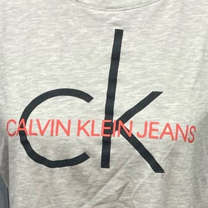 Calvin Klein Jeans Mens Large Gray Sleeveless Cotton Blend Tee Shirt Tank Top