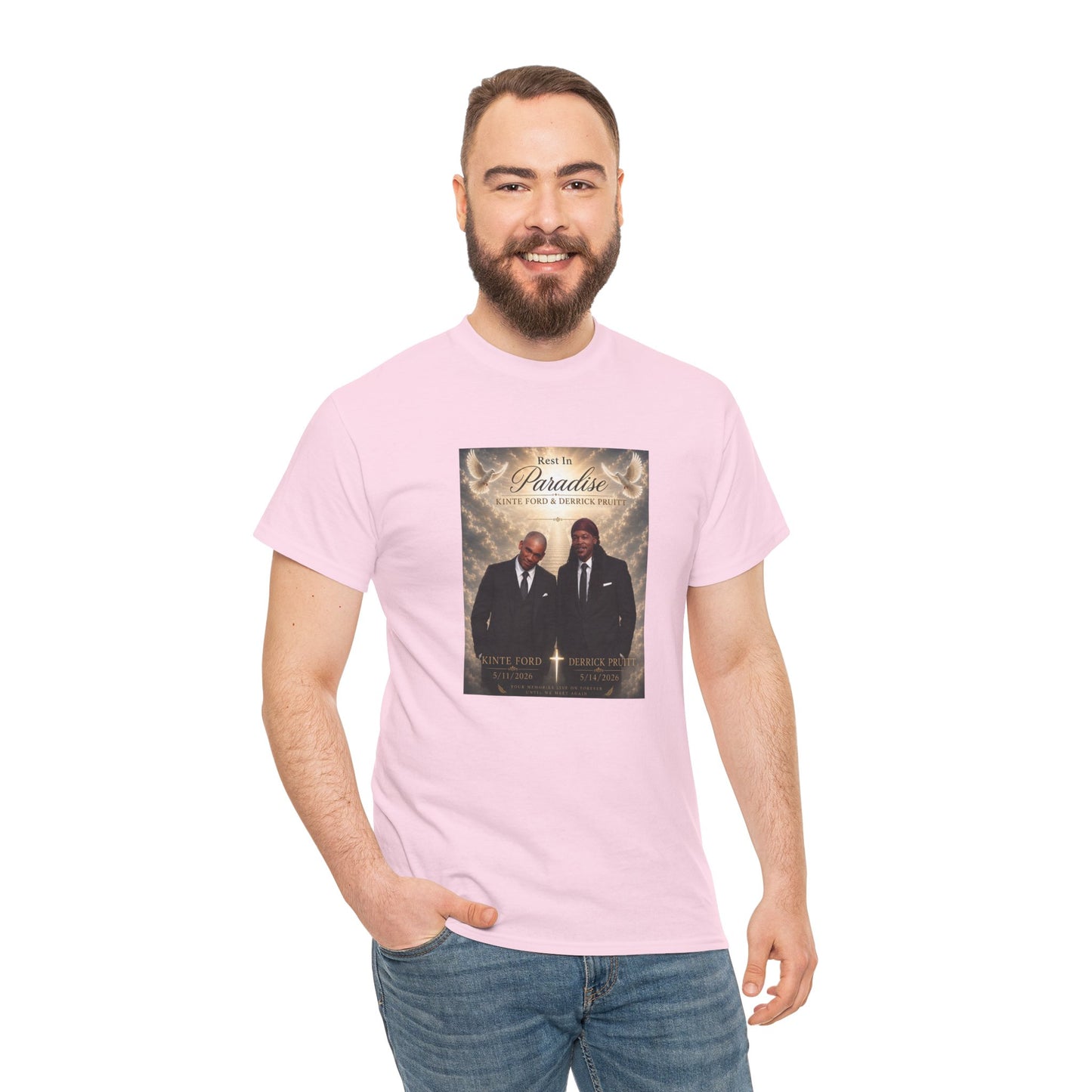 Memorial Tribute Tee — "Rest in Paradise" Funeral Remembrance Shirt