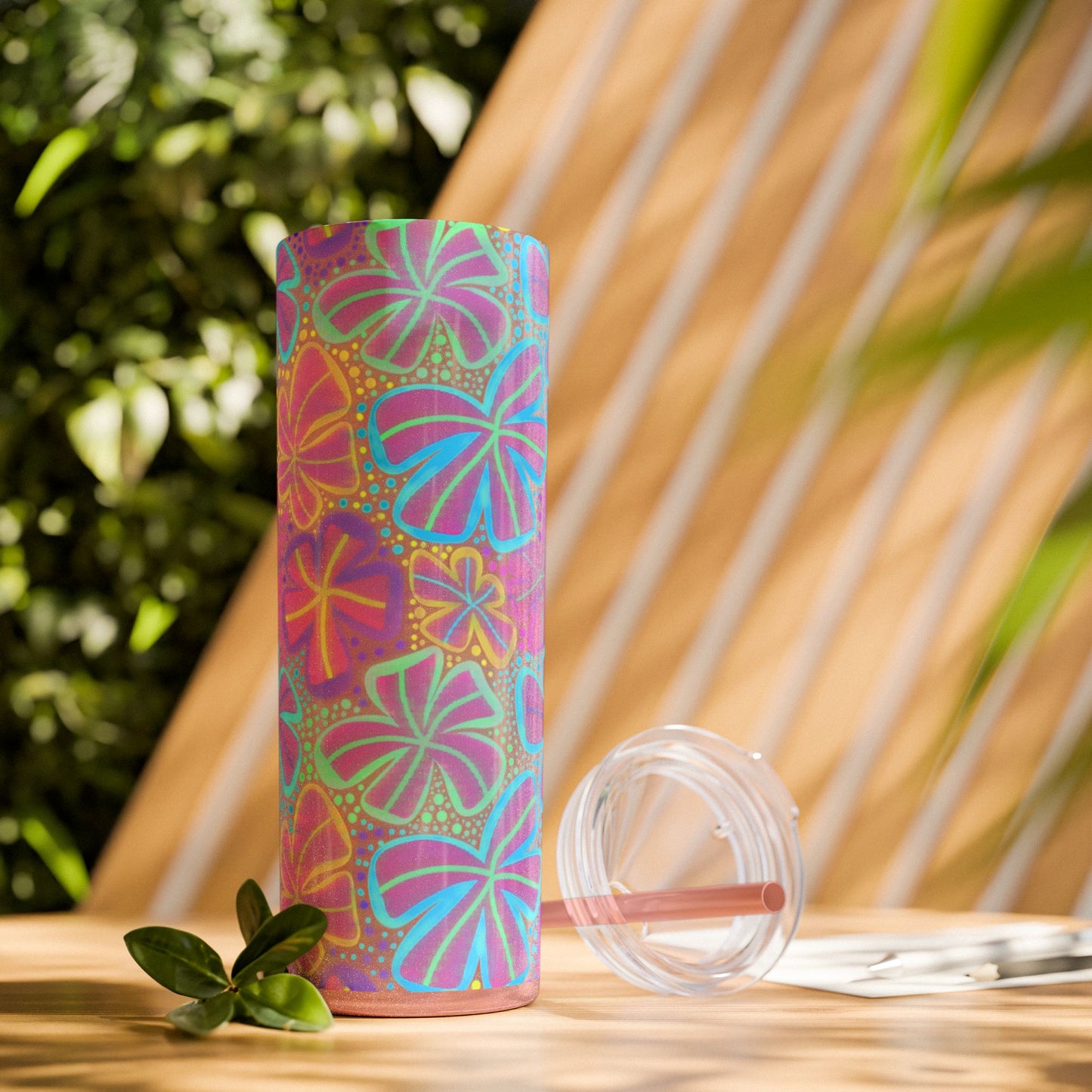 Pastel Butterfly Tumbler, 20oz Drinkware, Spring Decor, Cute Gift for Her, Eco-Friendly Cup, Floral Water Bottle