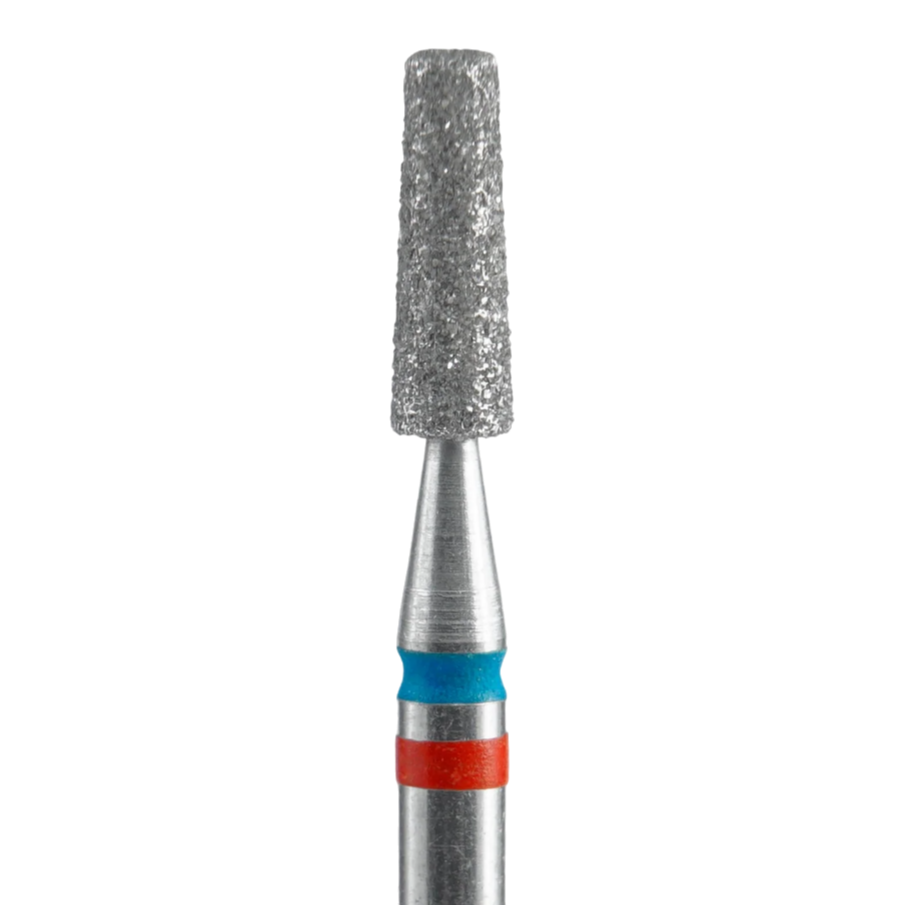 STALEKS - Diamond nail drill bit DUO "Frustum" red-blue, 2,5/8mm (FA70RB025/8)-1