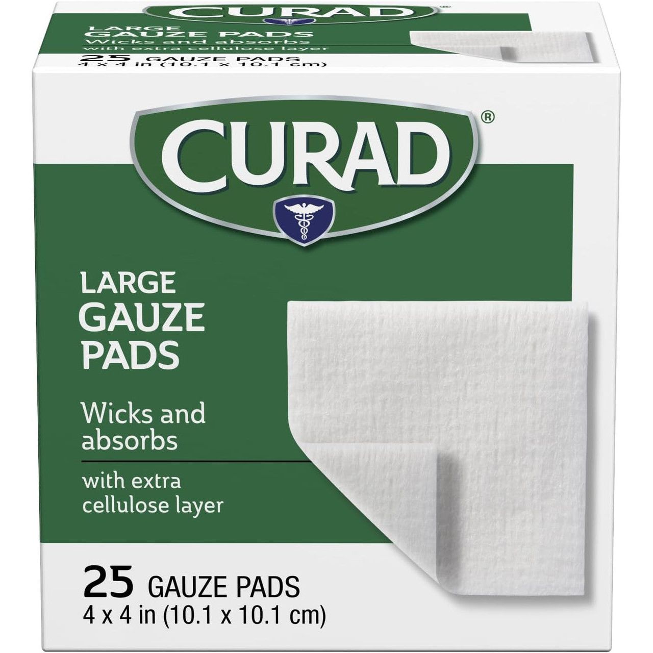 Curad Pro-Gauze Pads – 4" x 4" Sterile Absorbent Gauze, 25 Count