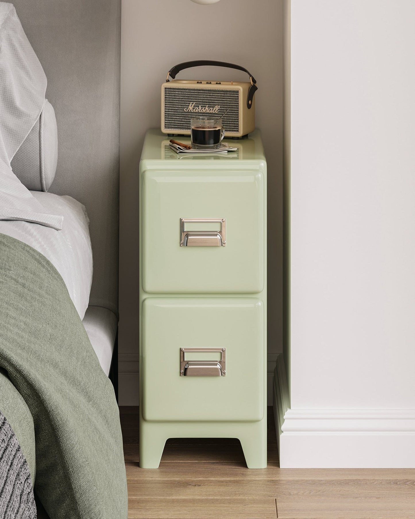Matcha Narrow Bedside Cabinet-3
