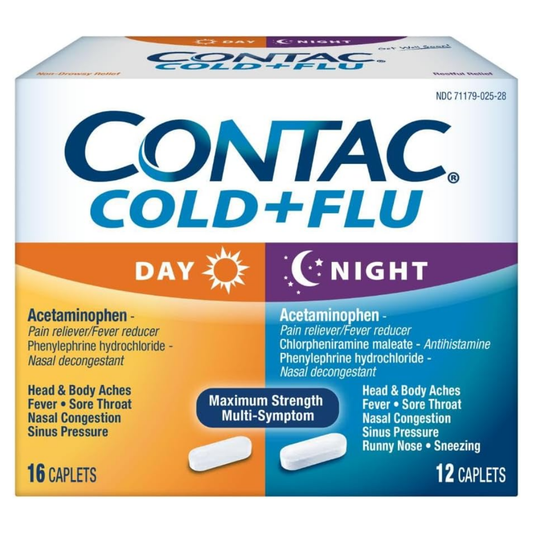 Contac Cold + Flu Day & Night Caplets (28ct)
