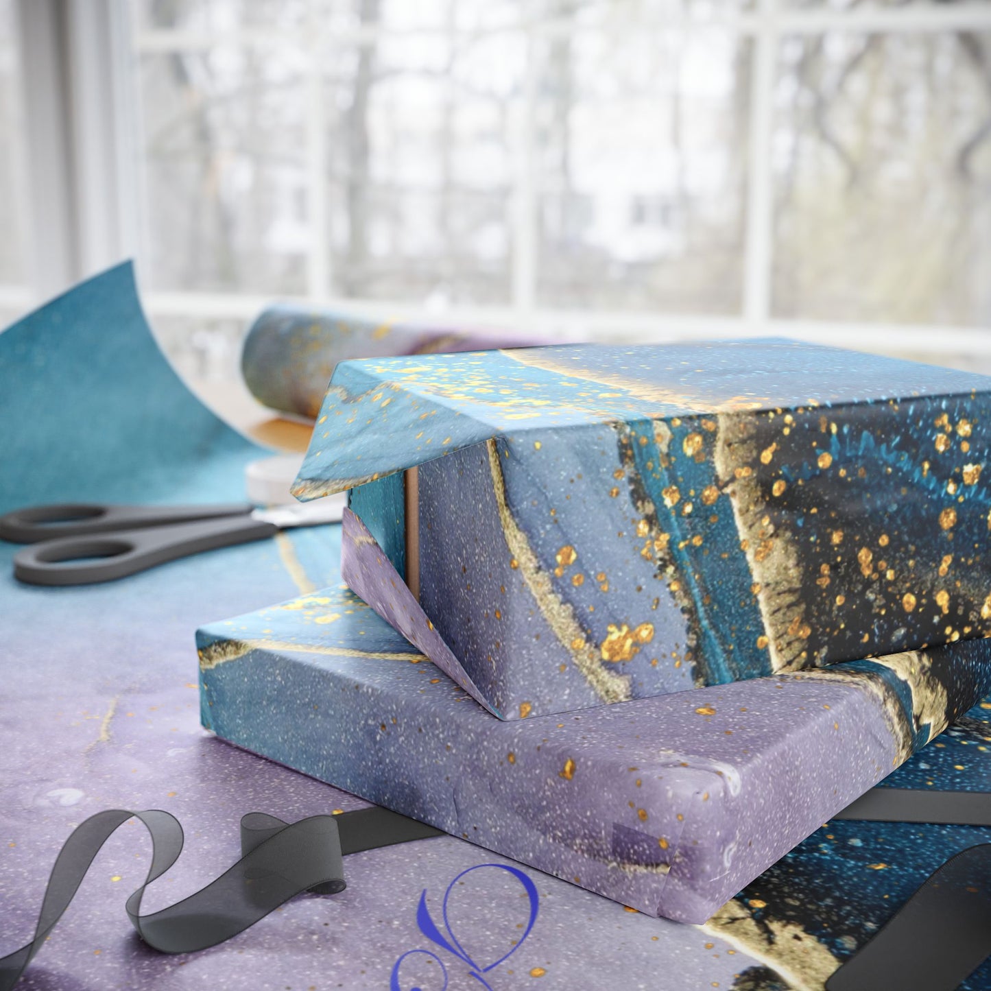 Ocean Wave Wrapping Paper, Vibrant Gift Wrap for Birthdays, Holidays, Crafting, Eco-Friendly, Unique Gift Presentation