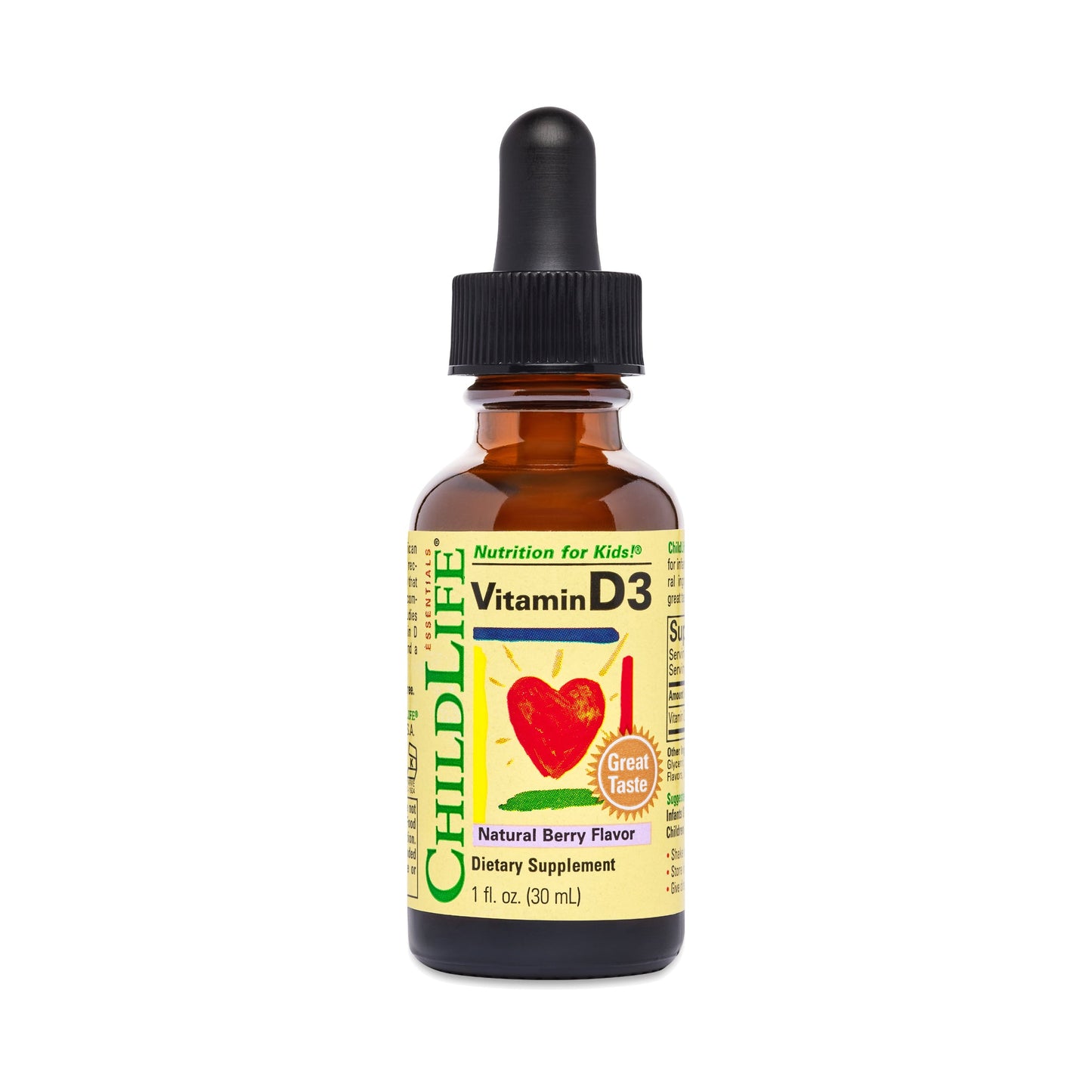 ChildLife® Essentials Liquid Vitamin D3 – Natural Berry Flavor
