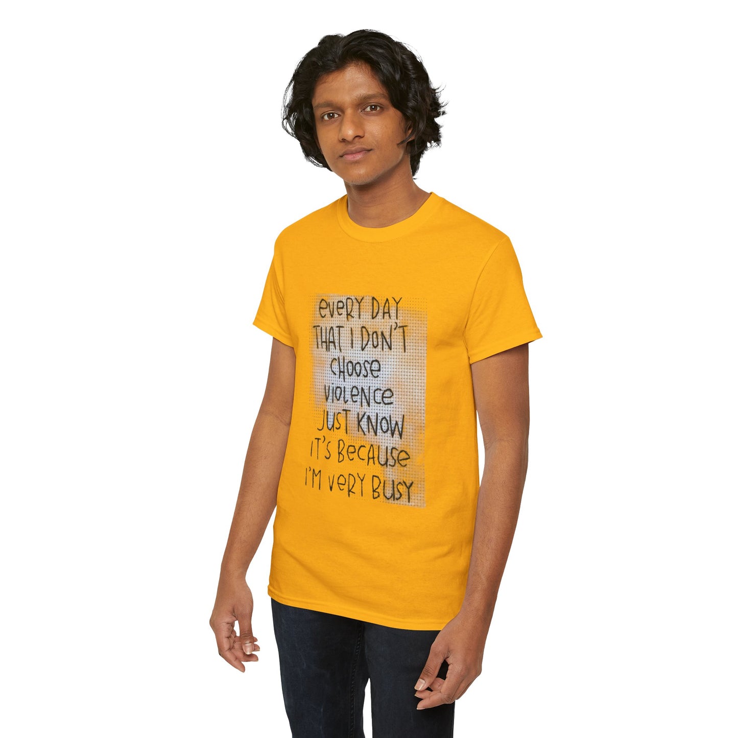 Inspirational Quote Unisex Tee - "Every Day That I Don't Choose Violence" Message, Casual Wear, Gift for Friends, Motivational