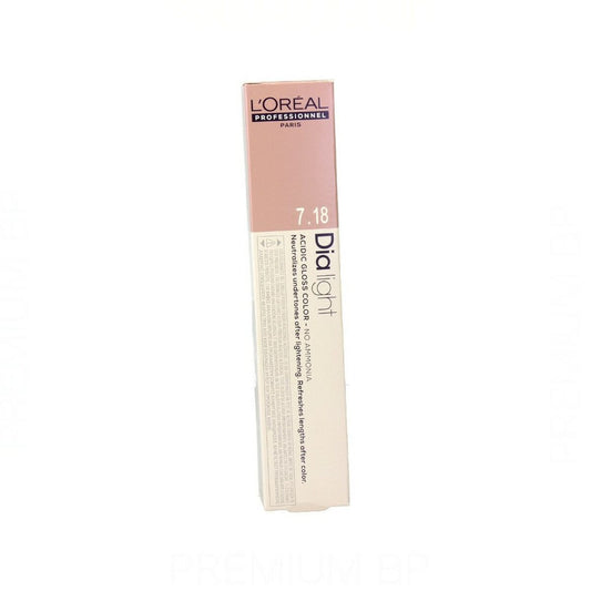 Permanent Dye L'Oreal Professionnel Paris Dia Light Nº 7,18 Ammonia-free 50 ml-0