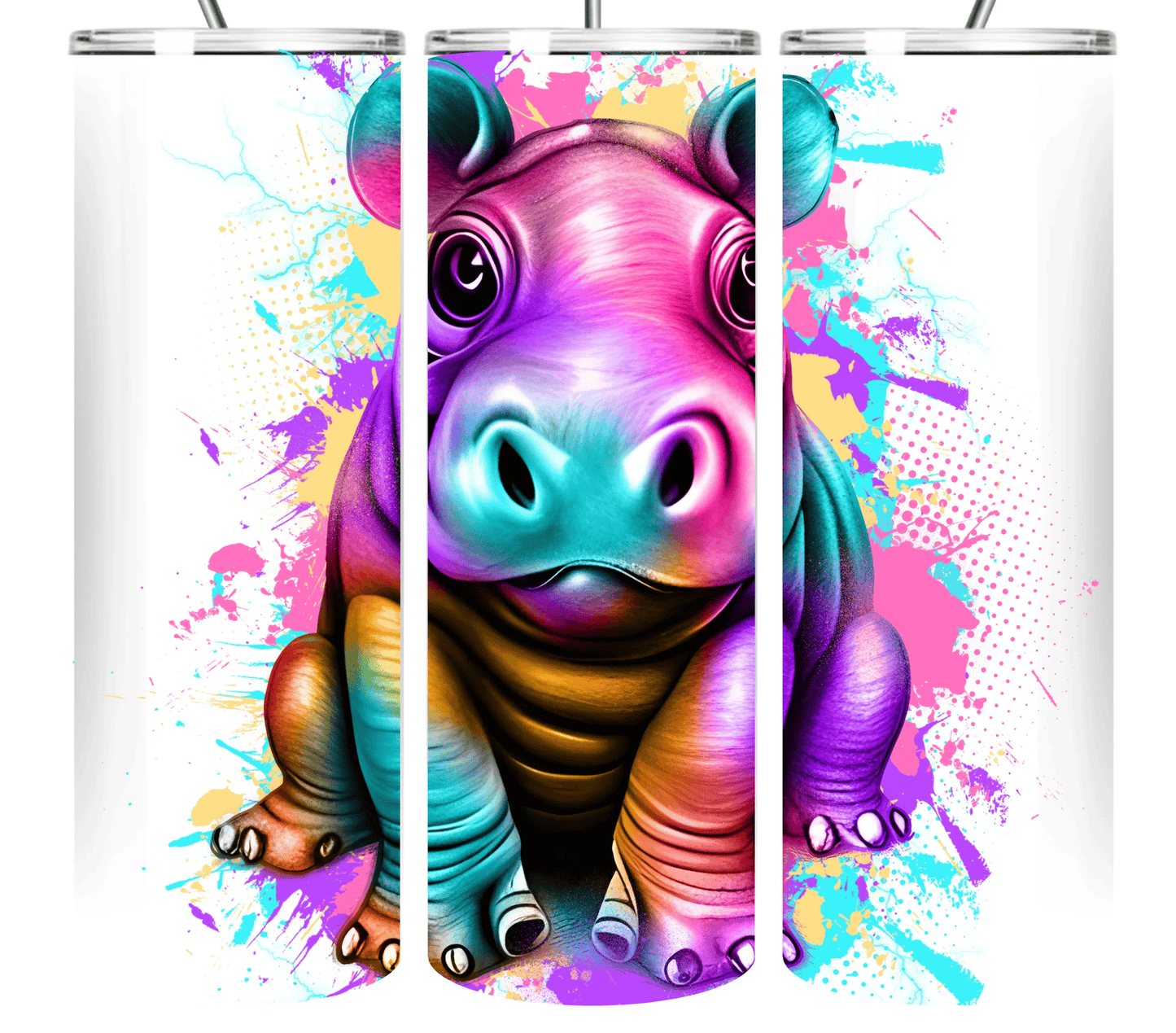 Neon Splash Art Animal Collection 20 oz Tumbler