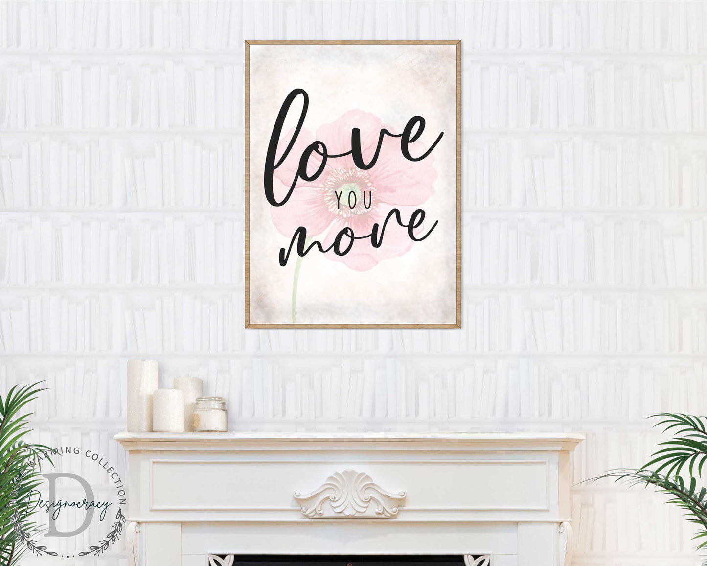Love You More - Bedroom Wall Art - Valentines Gift - Contemporary Decor - Gift for Her - Anniversary Gift - Wall Decor - 310336-1