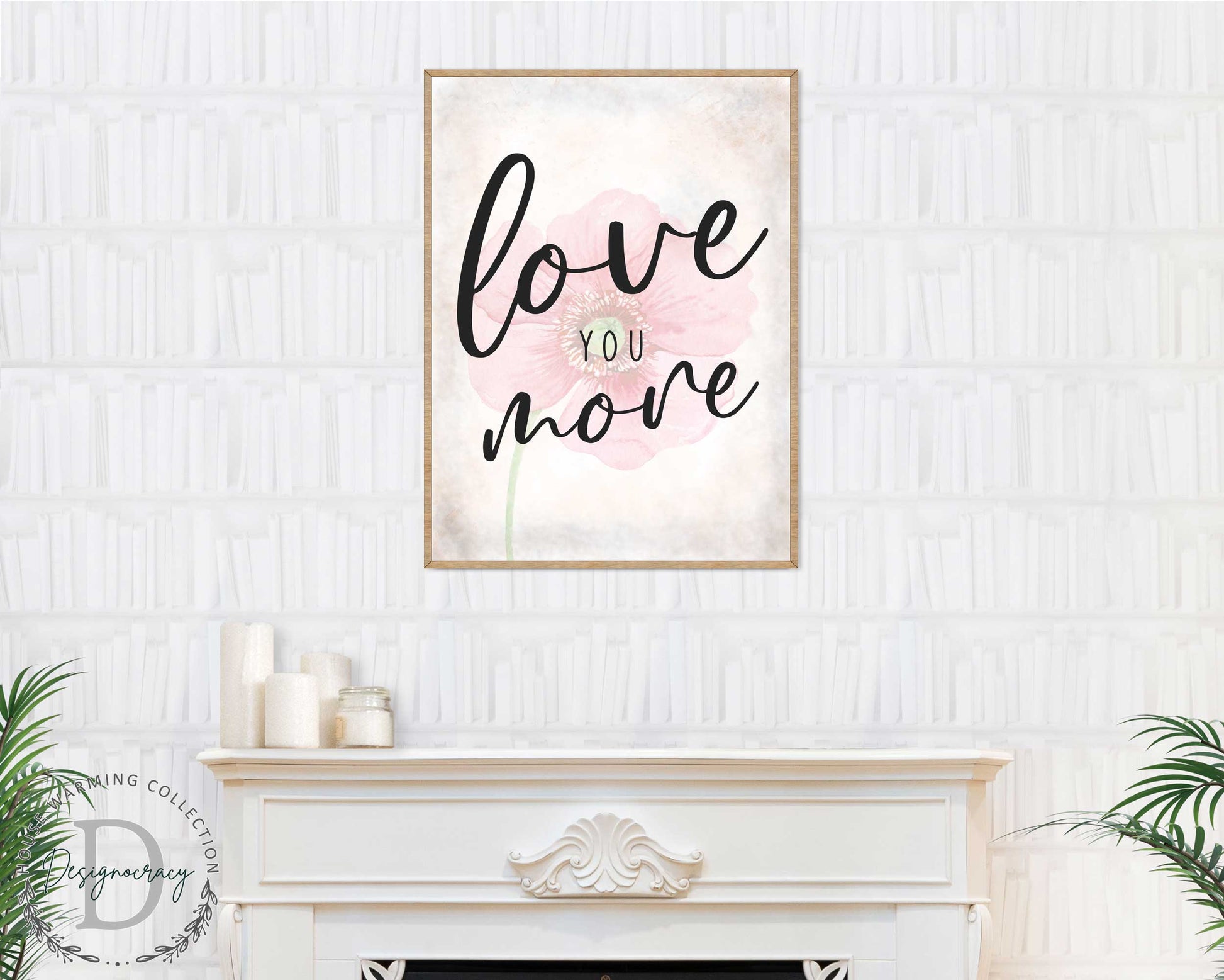 Love You More - Bedroom Wall Art - Valentines Gift - Contemporary Decor - Gift for Her - Anniversary Gift - Wall Decor - 310336-1