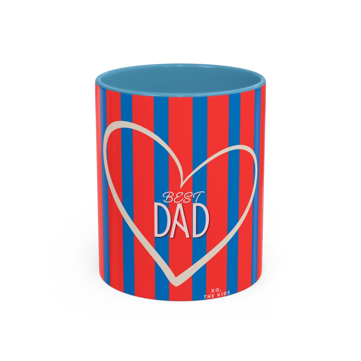 Best Dad Striped Accent Coffee Mug — Father's Day Gift