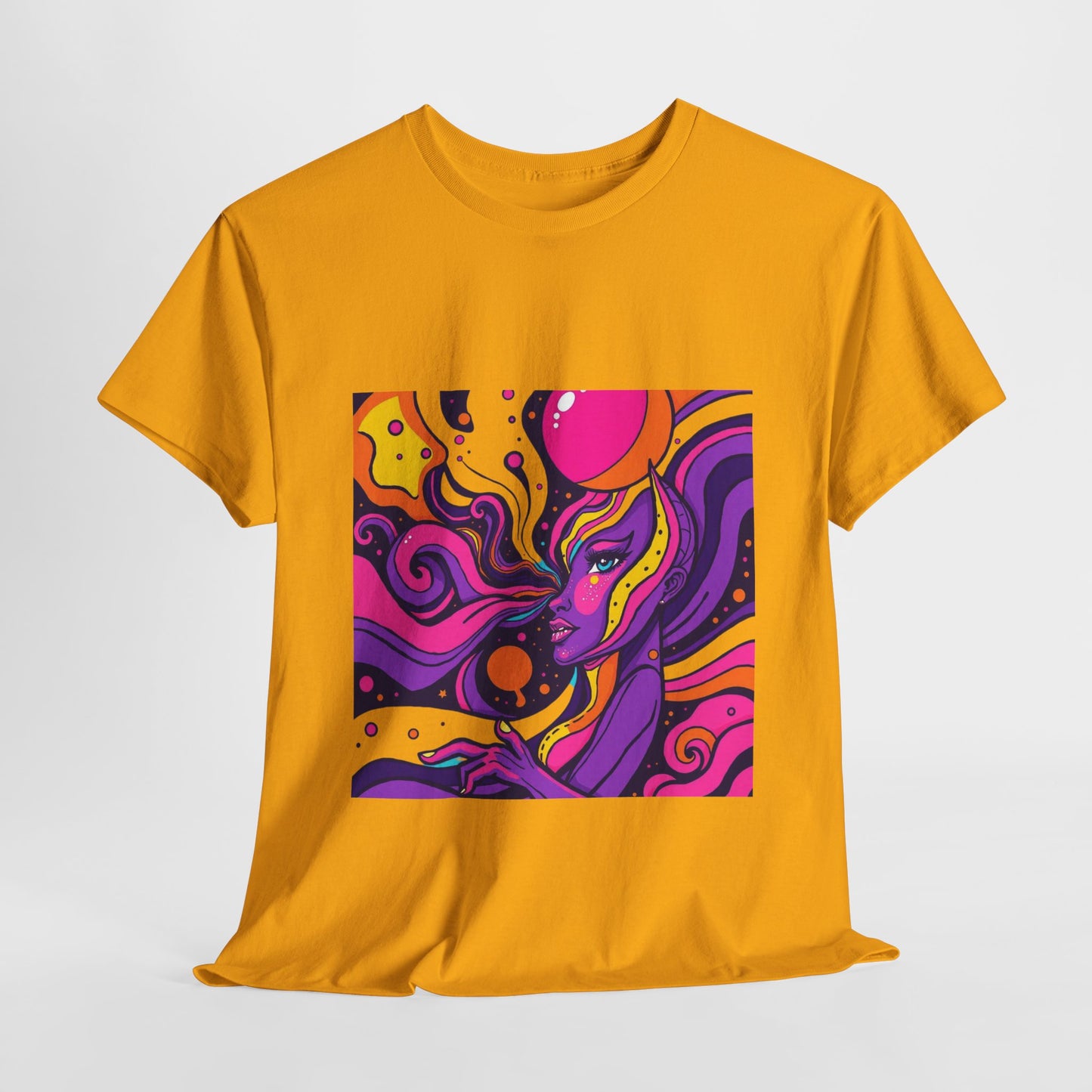 Vibrant Psychedelic Art Tee, Bohemian Graphic T-Shirt, Unisex Cotton Tee, Fashionable Casual Wear, Perfect Gift for Art Lovers
