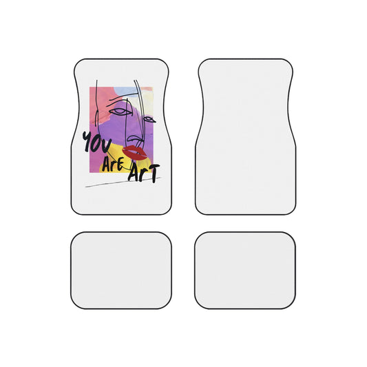 Artistic Car Mats Set - You Are Art Design, Custom Floor Mats, Gift for Art Lovers, Unique Vehicle Accessories