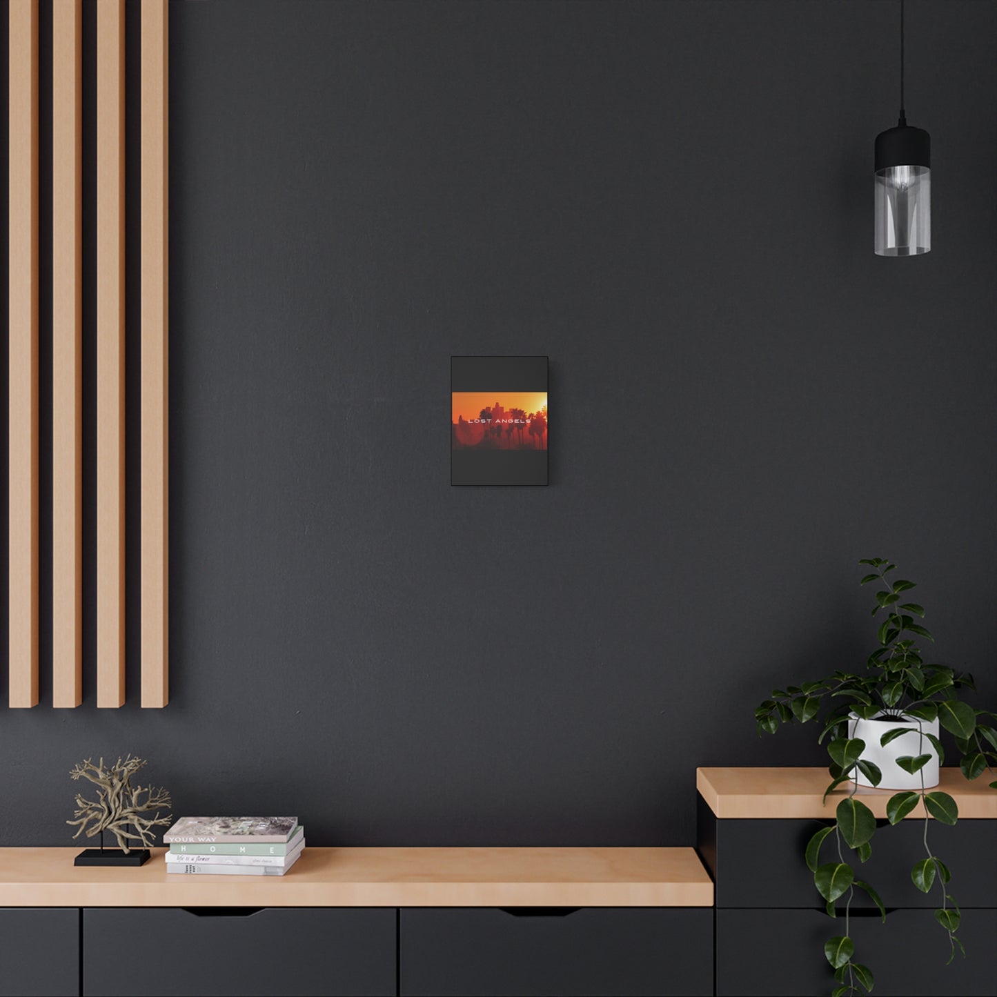 Lost Angels Wall Art Canvas | Sunset Cityscape Print, Home Decor, Gift for Art Lovers, Modern Living Room, California Vibe