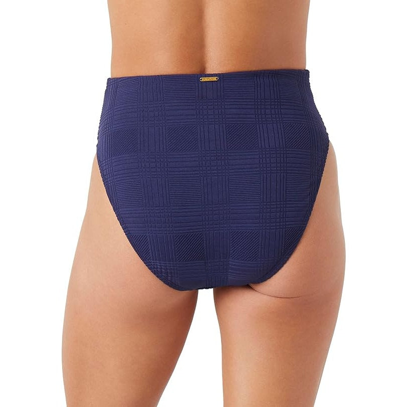 NWT New Nautica Womens Medium Night Blue Tummy Control Bikini Bottoms ONLY