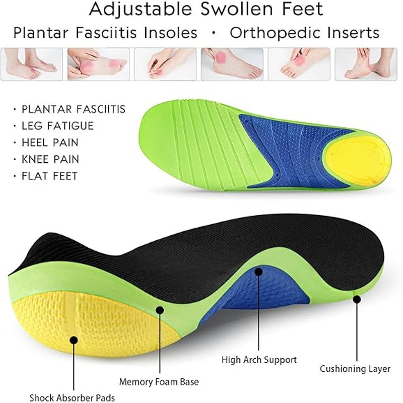 New Padphri Mens Size 9.5 Black  Diabetic Extra Wide Orthopedic Hook Loop Shoes