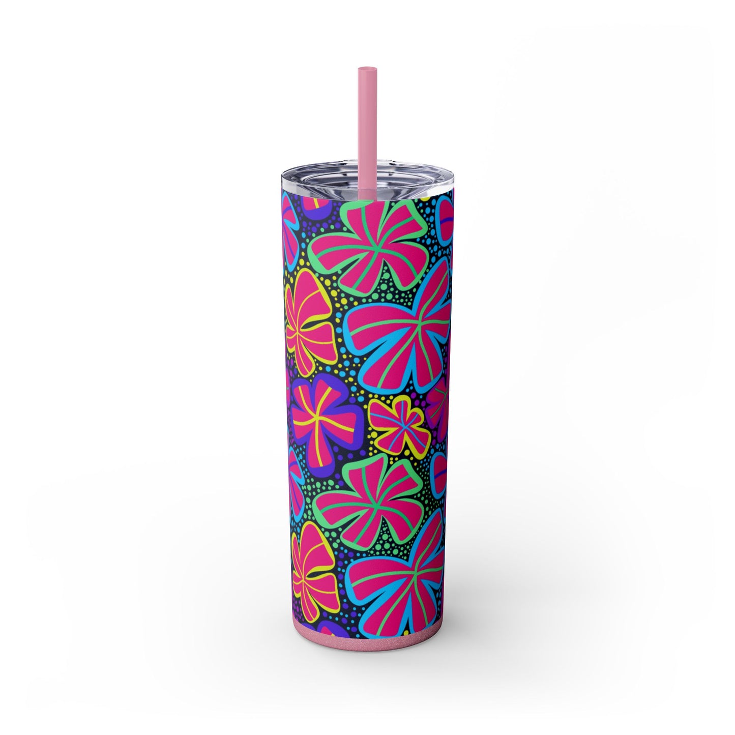 Vibrant Floral Skinny Tumbler, 20oz | Reusable Drink Cup for Home, Office, Road Trips | Fun Gift for Spring, Summer, Birthdays, Garden [...]